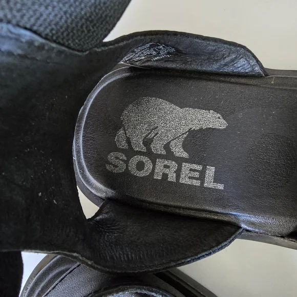 Sorel Ella II Sandals Black Size 8 - Picture 12 of 14